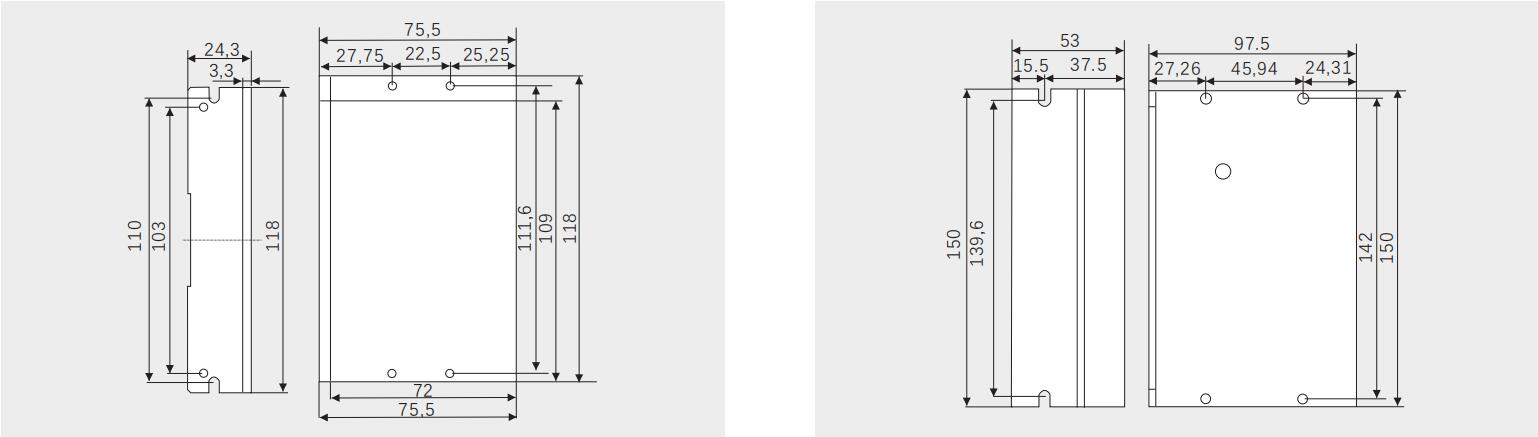 Installation dimension drawing